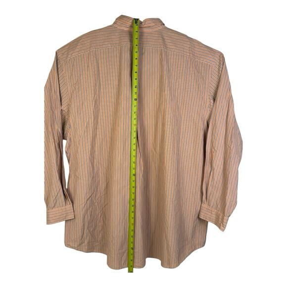 NWT Polo Ralph Lauren Classic Fit Button Down Shirt 4XLT Peach Vertical Strip - Picture 12 of 15